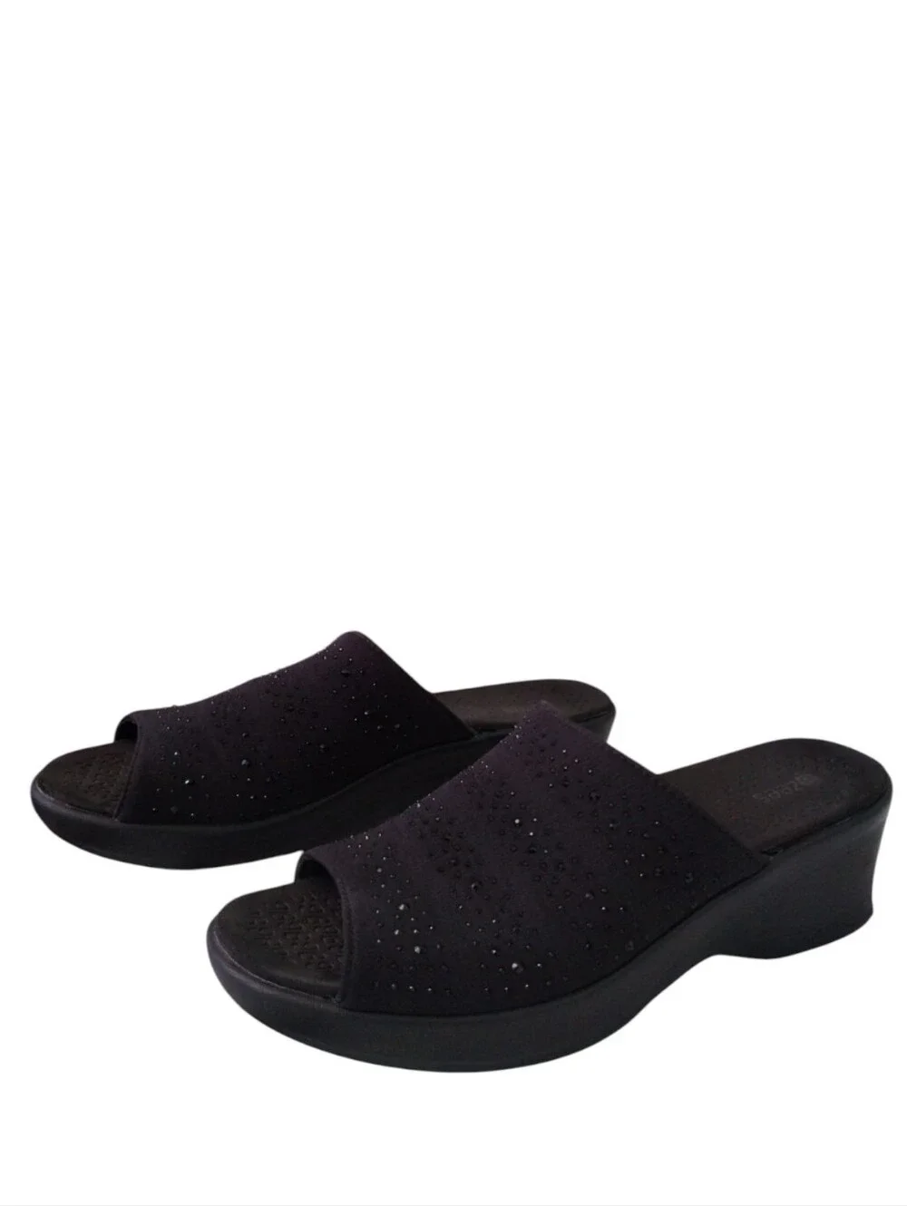 Bzees Dynasty-Bright Washable Wedge Slide Sandals Women's 8.5 Minimalist Comfort
